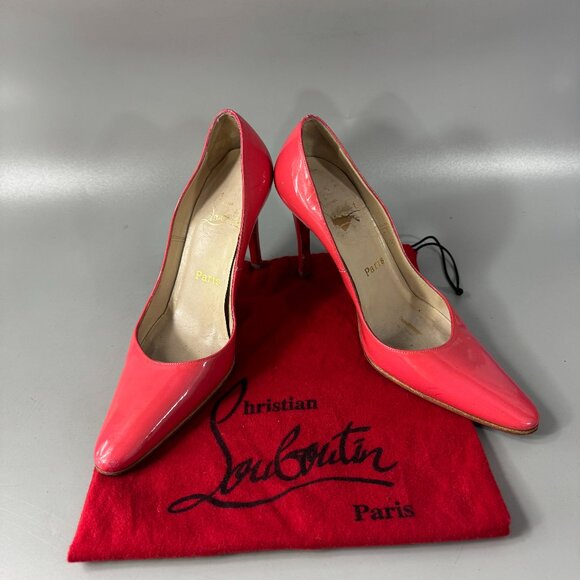 Vintage Christian Louboutin Paris Vanilla Ice Patent Leather Pumps, Size 36 - Picture 1 of 16